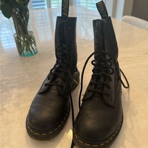 Black leather Dr. Martens